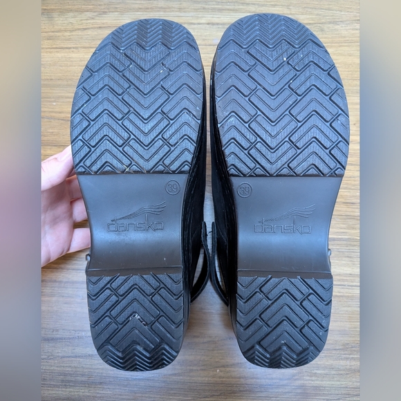 Dansko Ingrid Clog Black Oiled Leather Ankle Strap Slip On Shoes Size 39, 8.5-9 - Picture 12 of 15